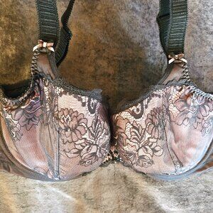 Elomi Anushka NWOT Half Cup Bra EL4060 US SIZE 34J UK 34GG Color: Romance